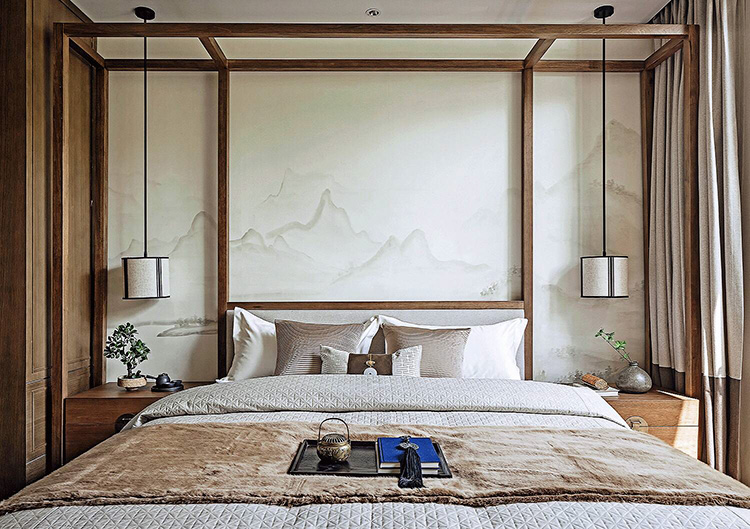 新中式风的卧室